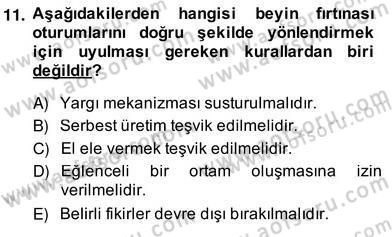 Reklamda Yaratıcılık ve Yazarlık Dersi 2013 - 2014 Yılı (Vize) Ara Sınav Soruları 11. Soru