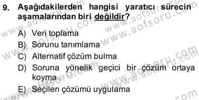 Reklamda Yaratıcılık ve Yazarlık Dersi 2013 - 2014 Yılı (Vize) Ara Sınav Soruları 9. Soru