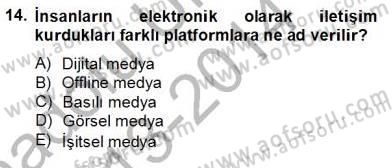 Reklamda Yaratıcılık ve Yazarlık Dersi 2013 - 2014 Yılı Tek Ders Sınav Soruları 14. Soru