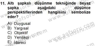 Reklamda Yaratıcılık ve Yazarlık Dersi 2014 - 2015 Yılı (Vize) Ara Sınav Soruları 11. Soru