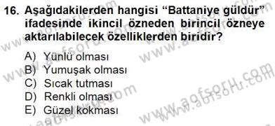 Reklamda Yaratıcılık ve Yazarlık Dersi 2014 - 2015 Yılı (Vize) Ara Sınav Soruları 16. Soru