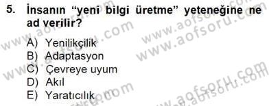 Reklamda Yaratıcılık ve Yazarlık Dersi 2014 - 2015 Yılı (Vize) Ara Sınav Soruları 5. Soru