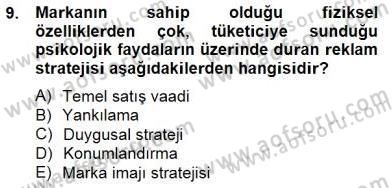 Reklamda Yaratıcılık ve Yazarlık Dersi 2014 - 2015 Yılı (Vize) Ara Sınav Soruları 9. Soru