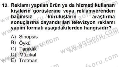 Reklamda Yaratıcılık ve Yazarlık Dersi 2014 - 2015 Yılı (Final) Dönem Sonu Sınav Soruları 12. Soru