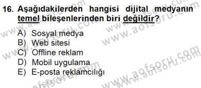 Reklamda Yaratıcılık ve Yazarlık Dersi 2014 - 2015 Yılı (Final) Dönem Sonu Sınav Soruları 16. Soru