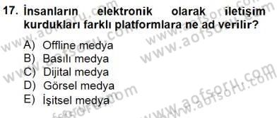 Reklamda Yaratıcılık ve Yazarlık Dersi 2014 - 2015 Yılı (Final) Dönem Sonu Sınav Soruları 17. Soru