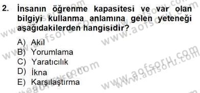 Reklamda Yaratıcılık ve Yazarlık Dersi 2014 - 2015 Yılı (Final) Dönem Sonu Sınav Soruları 2. Soru