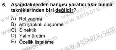 Reklamda Yaratıcılık ve Yazarlık Dersi 2014 - 2015 Yılı (Final) Dönem Sonu Sınav Soruları 6. Soru