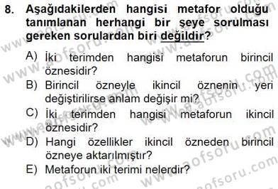 Reklamda Yaratıcılık ve Yazarlık Dersi 2014 - 2015 Yılı (Final) Dönem Sonu Sınav Soruları 8. Soru