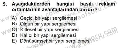 Reklamda Yaratıcılık ve Yazarlık Dersi 2014 - 2015 Yılı (Final) Dönem Sonu Sınav Soruları 9. Soru