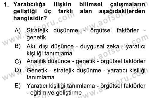 Reklamda Yaratıcılık ve Yazarlık Dersi 2015 - 2016 Yılı (Vize) Ara Sınav Soruları 1. Soru