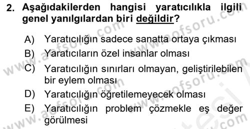 Reklamda Yaratıcılık ve Yazarlık Dersi 2015 - 2016 Yılı (Vize) Ara Sınav Soruları 2. Soru