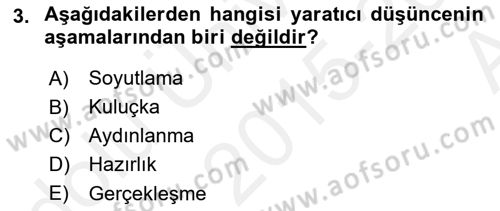 Reklamda Yaratıcılık ve Yazarlık Dersi 2015 - 2016 Yılı (Vize) Ara Sınav Soruları 3. Soru
