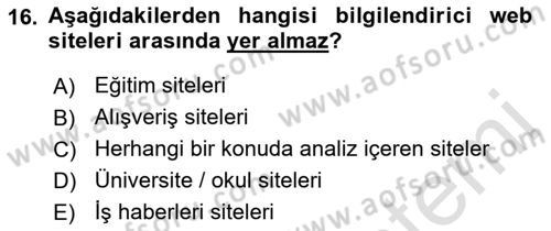 Reklamda Yaratıcılık ve Yazarlık Dersi 2015 - 2016 Yılı (Final) Dönem Sonu Sınav Soruları 16. Soru