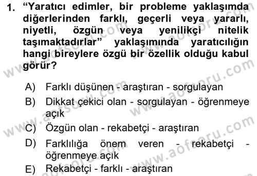 Reklamda Yaratıcılık ve Yazarlık Dersi 2016 - 2017 Yılı 3 Ders Sınav Soruları 1. Soru