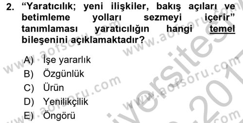 Reklamda Yaratıcılık ve Yazarlık Dersi 2016 - 2017 Yılı 3 Ders Sınav Soruları 2. Soru