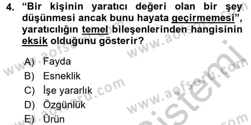 Reklamda Yaratıcılık ve Yazarlık Dersi 2016 - 2017 Yılı 3 Ders Sınav Soruları 4. Soru