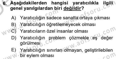 Reklamda Yaratıcılık ve Yazarlık Dersi 2016 - 2017 Yılı 3 Ders Sınav Soruları 6. Soru