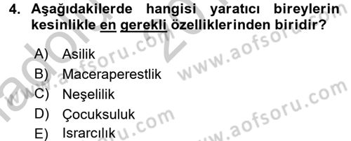 Reklamda Yaratıcılık ve Yazarlık Dersi 2016 - 2017 Yılı (Vize) Ara Sınavı 4. Soru