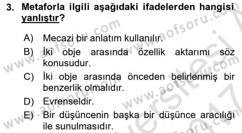 Reklamda Yaratıcılık ve Yazarlık Dersi 2016 - 2017 Yılı (Final) Dönem Sonu Sınav Soruları 3. Soru