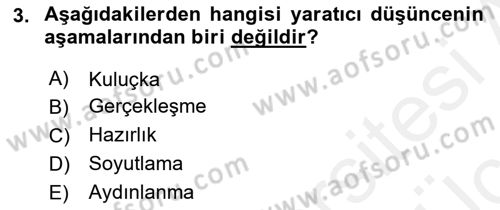 Reklamda Yaratıcılık ve Yazarlık Dersi 2017 - 2018 Yılı 3 Ders Sınav Soruları 3. Soru