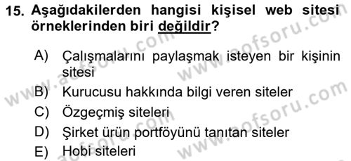 Reklamda Yaratıcılık ve Yazarlık Dersi 2017 - 2018 Yılı (Final) Dönem Sonu Sınav Soruları 15. Soru