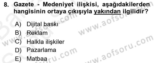 Reklamda Yaratıcılık ve Yazarlık Dersi 2017 - 2018 Yılı (Final) Dönem Sonu Sınav Soruları 8. Soru