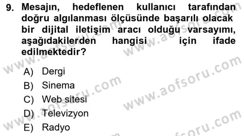 Reklamda Yaratıcılık ve Yazarlık Dersi 2018 - 2019 Yılı 3 Ders Sınav Soruları 9. Soru