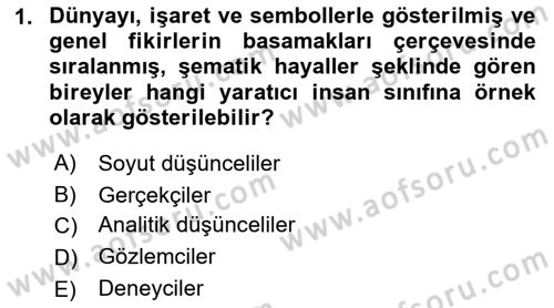 Reklamda Yaratıcılık ve Yazarlık Dersi 2018 - 2019 Yılı (Vize) Ara Sınav Soruları 1. Soru