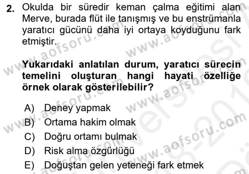 Reklamda Yaratıcılık ve Yazarlık Dersi 2018 - 2019 Yılı (Vize) Ara Sınav Soruları 2. Soru