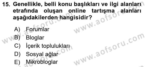 Reklamda Yaratıcılık ve Yazarlık Dersi 2018 - 2019 Yılı (Final) Dönem Sonu Sınav Soruları 15. Soru