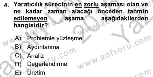 Reklamda Yaratıcılık ve Yazarlık Dersi 2018 - 2019 Yılı Yaz Okulu Sınav Soruları 4. Soru