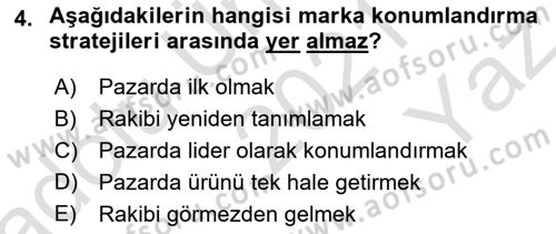 Reklamda Yaratıcılık ve Yazarlık Dersi 2021 - 2022 Yılı Yaz Okulu Sınav Soruları 4. Soru