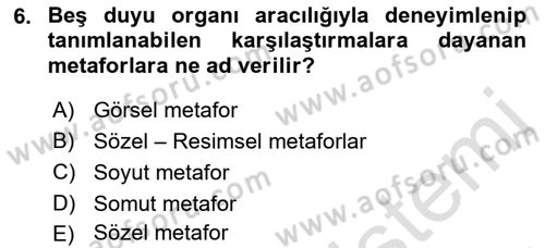 Reklamda Yaratıcılık ve Yazarlık Dersi 2022 - 2023 Yılı Yaz Okulu Sınav Soruları 6. Soru