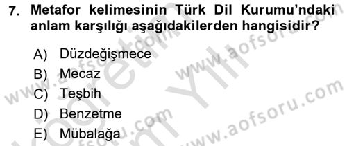 Reklamda Yaratıcılık ve Yazarlık Dersi 2022 - 2023 Yılı Yaz Okulu Sınav Soruları 7. Soru