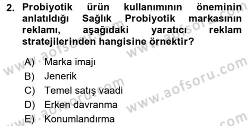 Reklamda Yaratıcılık ve Yazarlık Dersi 2023 - 2024 Yılı (Vize) Ara Sınav Soruları 2. Soru