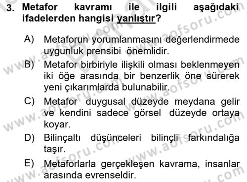 Reklamda Yaratıcılık ve Yazarlık Dersi 2023 - 2024 Yılı (Final) Dönem Sonu Sınav Soruları 3. Soru