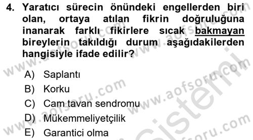 Reklamda Yaratıcılık ve Yazarlık Dersi 2023 - 2024 Yılı (Final) Dönem Sonu Sınav Soruları 4. Soru