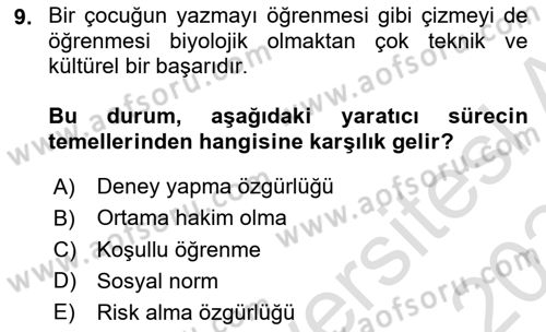 Reklamda Yaratıcılık ve Yazarlık Dersi 2023 - 2024 Yılı (Final) Dönem Sonu Sınav Soruları 9. Soru