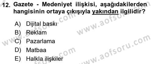 Reklamda Yaratıcılık ve Yazarlık Dersi 2023 - 2024 Yılı Yaz Okulu Sınav Soruları 12. Soru