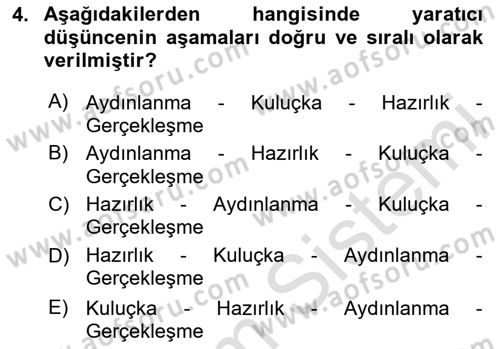 Reklamda Yaratıcılık ve Yazarlık Dersi 2023 - 2024 Yılı Yaz Okulu Sınav Soruları 4. Soru