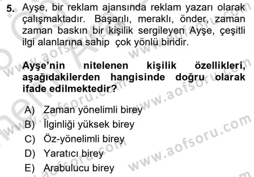 Reklamda Yaratıcılık ve Yazarlık Dersi 2024 - 2025 Yılı (Vize) Ara Sınav Soruları 5. Soru