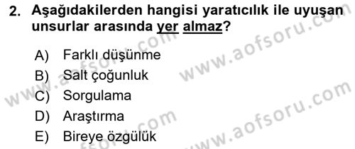 Reklamda Yaratıcılık ve Yazarlık Dersi 2024 - 2025 Yılı Yaz Okulu Sınav Soruları 2. Soru