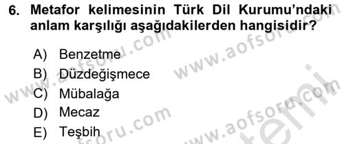 Reklamda Yaratıcılık ve Yazarlık Dersi 2024 - 2025 Yılı Yaz Okulu Sınav Soruları 6. Soru