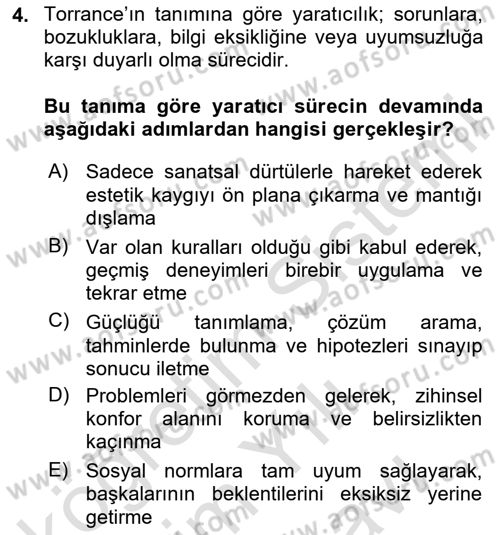 Reklamda Yaratıcılık ve Yazarlık Dersi 2025 - 2026 Yılı (Vize) Ara Sınav Soruları 4. Soru