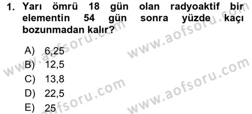 Genel Matematik Dersi 2015 - 2016 Yılı Tek Ders Sınav Soruları 1. Soru