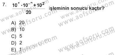 Matematik 1 Dersi 2012 - 2013 Yılı Tek Ders Sınav Soruları 7. Soru