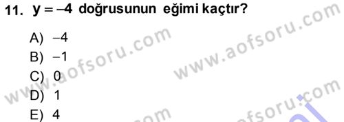 Matematik 1 Dersi 2013 - 2014 Yılı (Vize) Ara Sınav Soruları 11. Soru