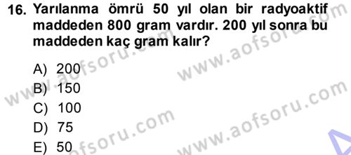 Matematik 1 Dersi 2013 - 2014 Yılı (Vize) Ara Sınav Soruları 16. Soru