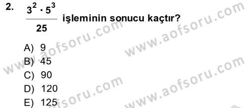 Matematik 1 Dersi 2013 - 2014 Yılı Tek Ders Sınav Soruları 2. Soru